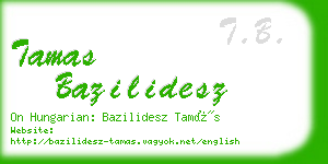 tamas bazilidesz business card